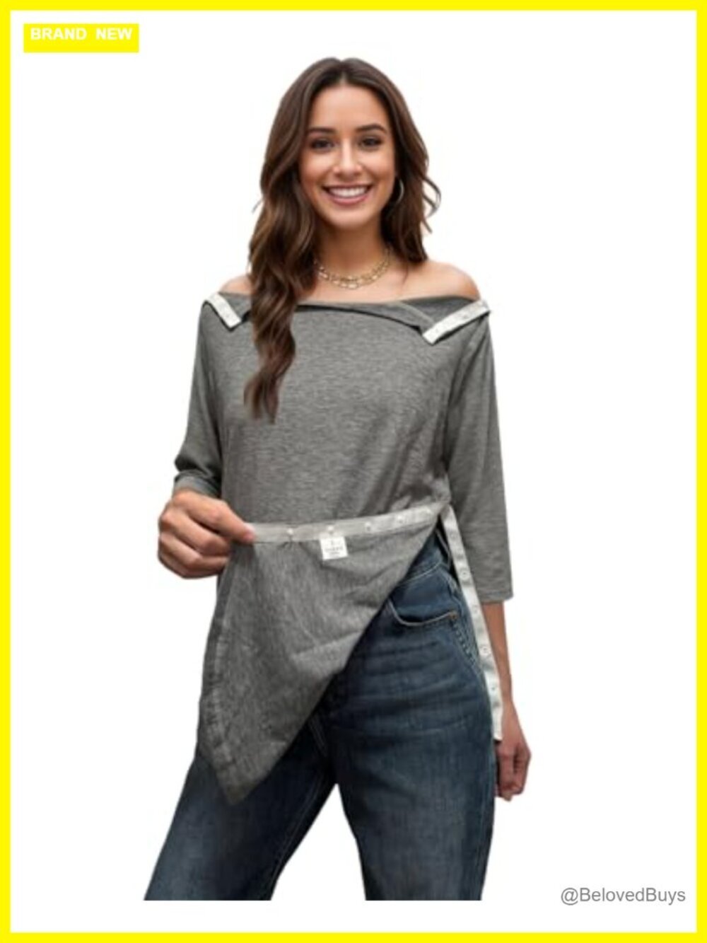 Post Shoulder Surgery Tear Away Top for Rotator Cuff Recovery Adaptive Clothing - Picture 4 of 7